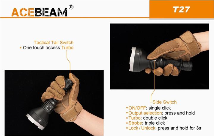 Produktbild AceBeam T27 Thrower LED Taschenlampe (17.47 cm)