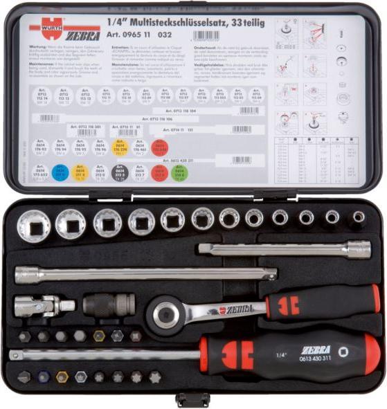 Immagine prodotto Würth Assortimento di chiavi multi-presa da 1/4 di pollice 33 pezzi