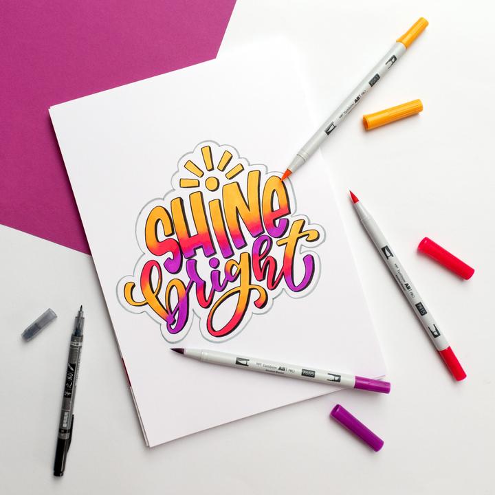 Image du produit Tombow Abbé Pro Sunny Lettering Set (Multicolore, 3 x)