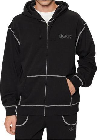 Guess Herren F-Zip Hoodie Sweatshirt Schwarz