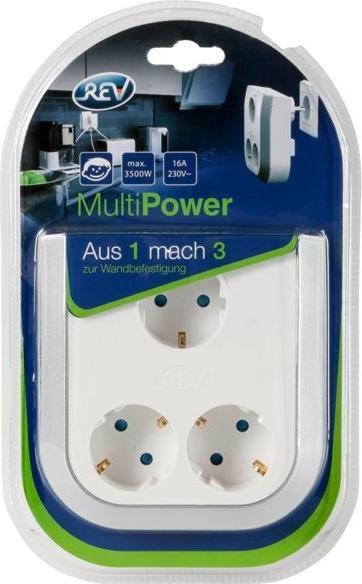 Produktbild REV MultiPower 3-fach Steckdosenerweiterung (3 x, CEE 7/3)