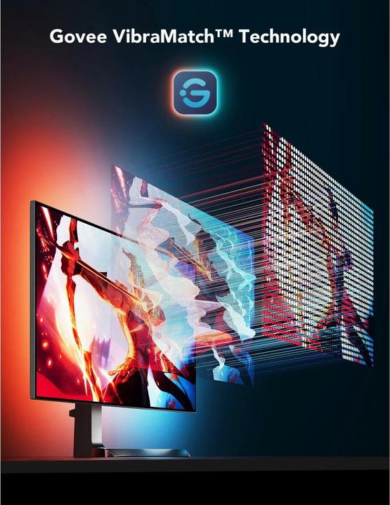 Image du produit Govee LED Stripe Gaming G1, Wi-Fi + Bluetooth, RGBIC, 24-26 (RGBW, 200 cm, Intérieur)