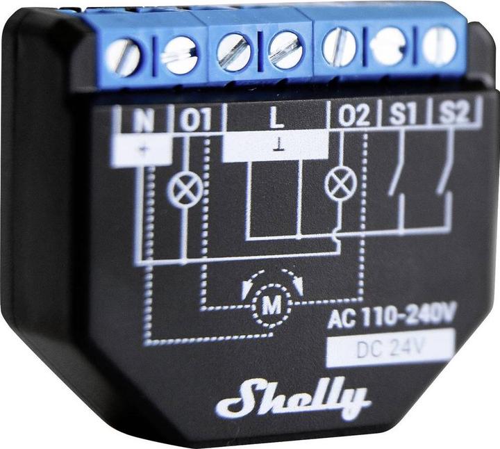 Productafbeelding Shelly WLAN schakelaar Actuator Plus 2PM WiFi-schakelaar (Schakelaandrijving)