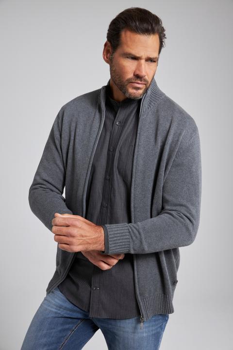 Produktbild JP1880 Strickjacke, Stehkragen, Rippbündchen (XL)