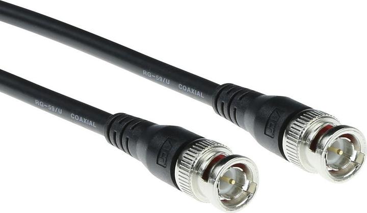 Produktbild RG-59 patch cable black 75 Ohm 10,00 m CABLE RG59 2XBNC 10.00M (75 dB, Antennenkabel)
