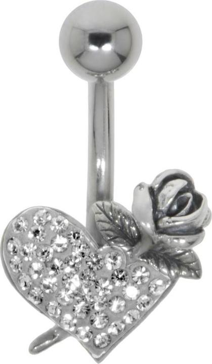 Bijouteria Bauchpiercing (Chirurgenstahl 316L, Kristall, Silber 925)