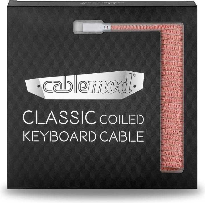 Actual product image CableMod Classic Coiled Keyboard Cable USB-C to USB Type A, Orangesicle (1.50 m, USB 2.0)
