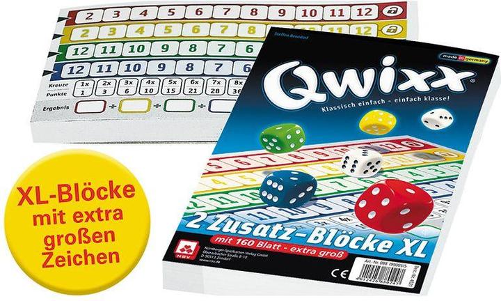 Produktbild NSV Qwixx XL Zusatzblöcke (Deutsch)