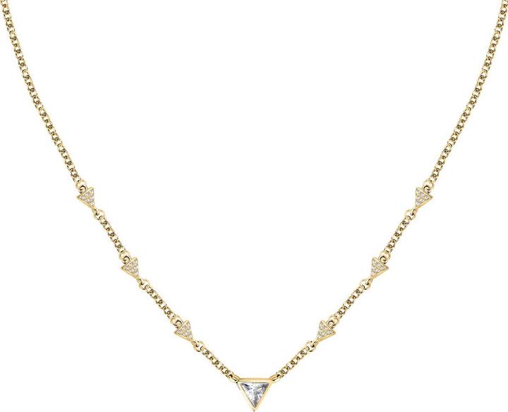Morellato Decent Gold Plated Necklace with Trilliant Crystals SAWY01 (Edelstahl, 40 - 45 cm)