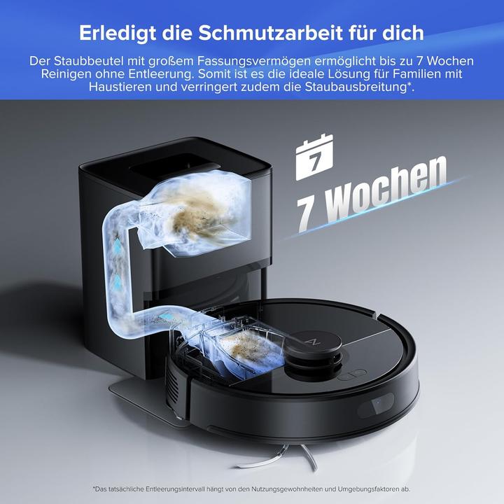 Produktbild Roborock Q7 BF+ Saugroboter mit Wischfunktion,Dual Anti-Tangle,Automatischer Staubentleerung,8000Pa (Saugroboter)