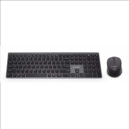 Immagine prodotto Gembird KBS-ECLIPSE-M500 Backlight Pro Business Slim wireless desktop set US layout nero (US, Cablato)