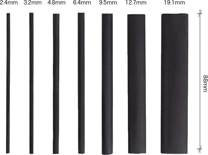 Produktbild Offgridtec Schrumpfschlauch Sortiment Schwarz 3:1 Ratio mit Kleber Doppelwandig 180 Stück 88mm Länge Verschie (180 x)