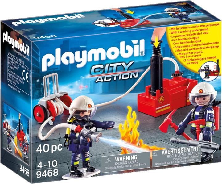 Playmobil Feuerwehrmänner mit Löschpumpe (9468, Playmobil City Action)