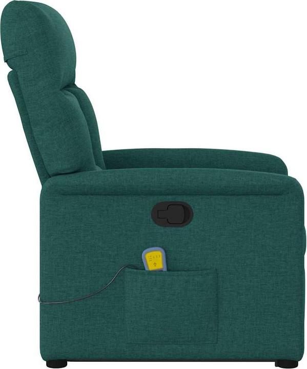 Immagine prodotto VidaXL Poltrona massaggiante con ausilio stand-up in tessuto verde scuro