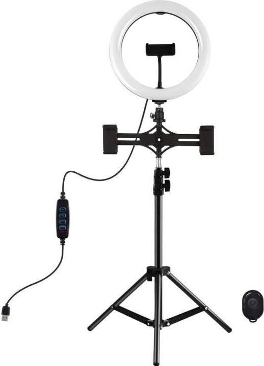 Produktbild Puluz 1,1m Tripod Mount with 26cm LED Ring Vlogging PKT3070B (Studioleuchte)