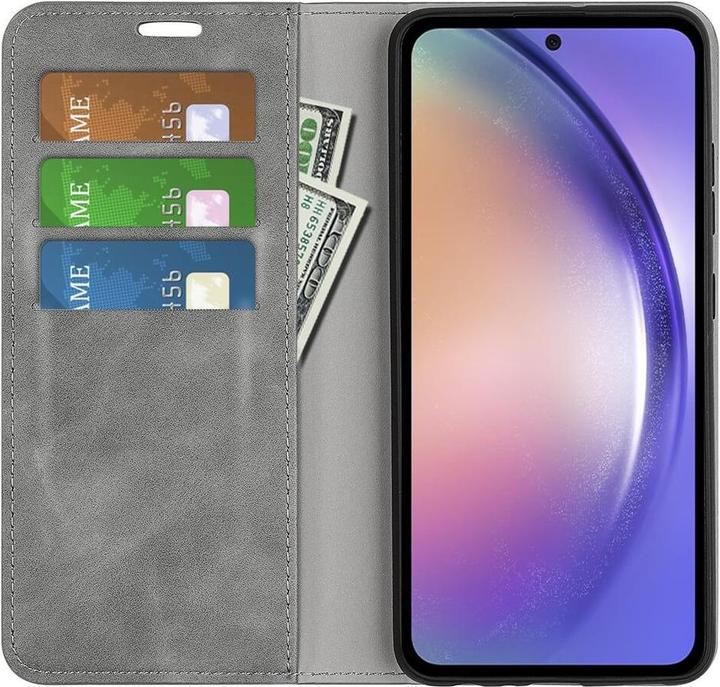 Image du produit Cover-Discount Galaxy A55 - Stand Flip Case Housse grise (Samsung Galaxy A55)