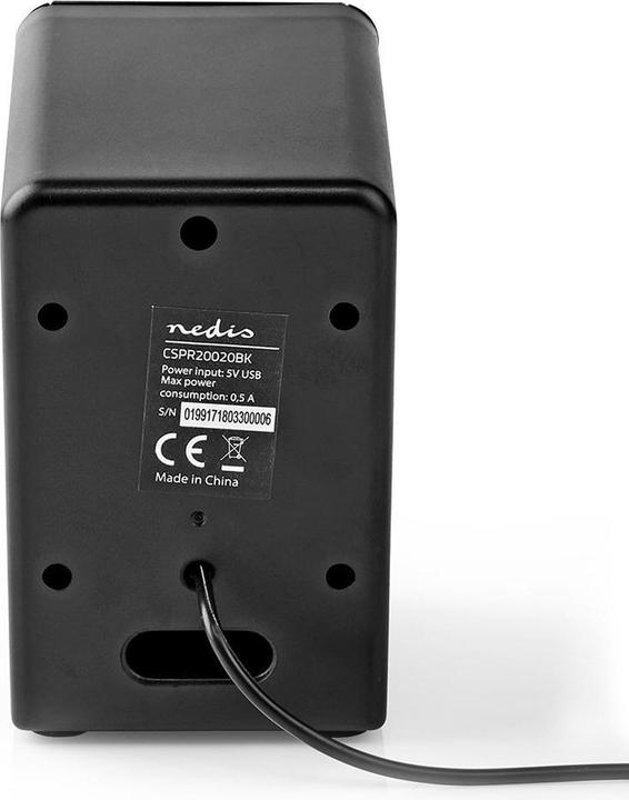 Produktbild Nedis PC-Lautsprecher 2.0 18 W Anschlüsse – Eingang: USB A Stecker / 1x 3.5 mm Stromversorgung über