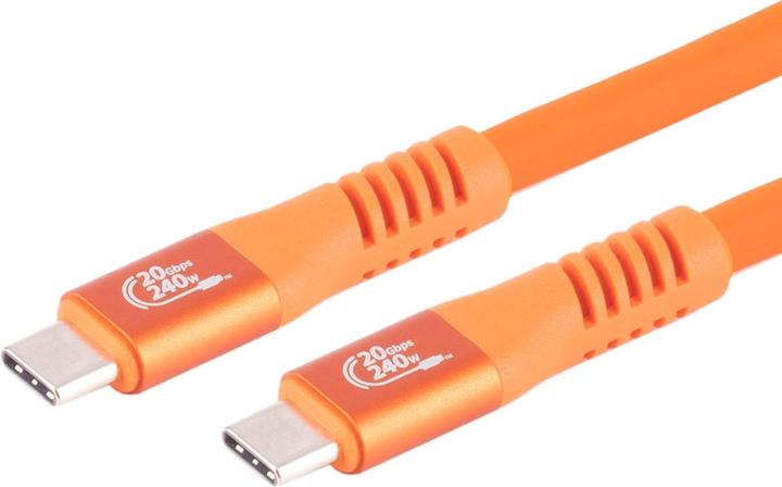 Produktbild S-Impuls 3er-Set Daten- & Schnellladekabel USB-C auf USB-C, orange, 0,5 m (0.50 m, USB 3.2 Gen 2x2)
