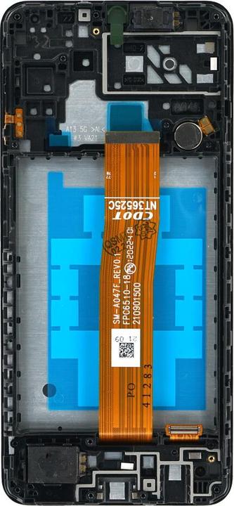 Actual product image OEM Display + frame + small parts (adhesive, flex, speaker, vibrator) SM-A047F Galaxy A04s (EU) schwa (Display, Galaxy A04s)
