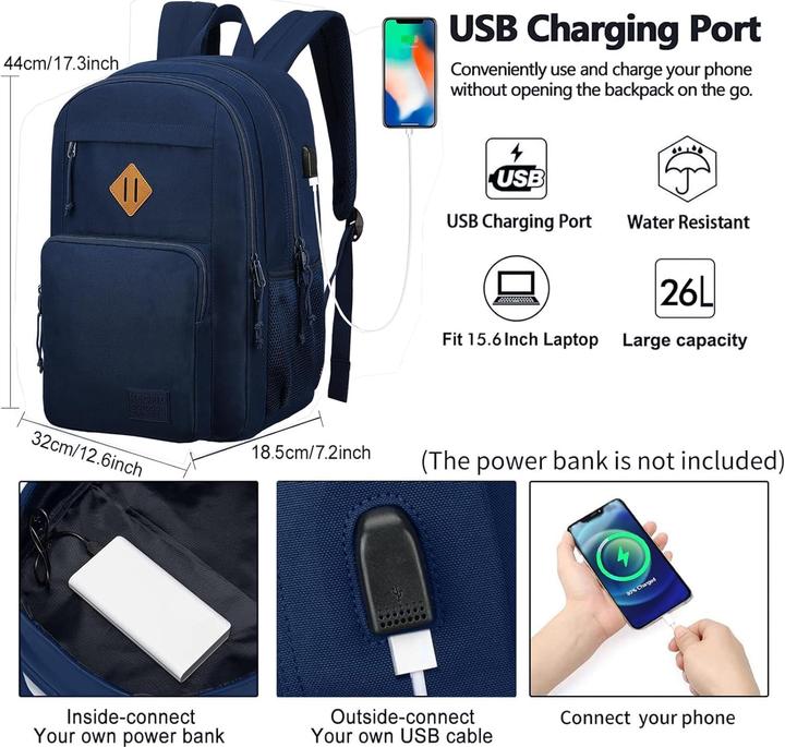 Actual product image Keofid Wasserdichter Laptoprucksack mit Diebstahlschutz