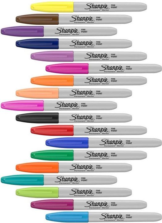 Produktbild Sharpie Permanentmarker Fein Rundspitze F 0,9mm 24er Blister (Mehrfarbig, 1 mm, 24 x)