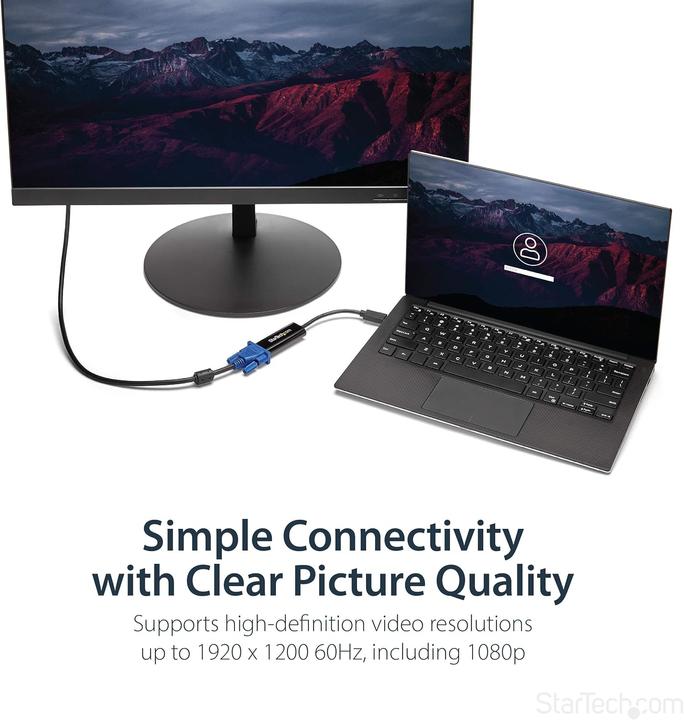 Immagine prodotto StarTech Adattatore Video VGA USB 3.0 Sottile (USB-A, USB-C, 1 Porti)