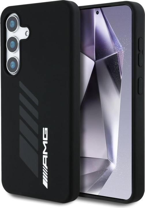 Produktbild Mercedes AMG Oversize Rhombs MagSafe Case for Samsung Galaxy S25 - Black (Samsung Galaxy S25)
