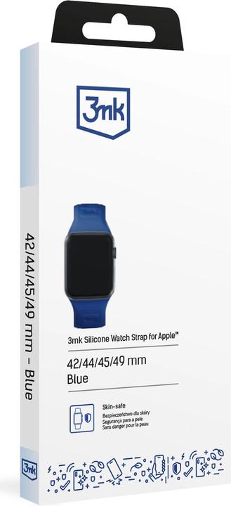 Produktbild 3MK Silicone Watch Strap Niebieski/Blue dla Apple Watch 42/44/45/49mm (Silikon, Edelstahl)