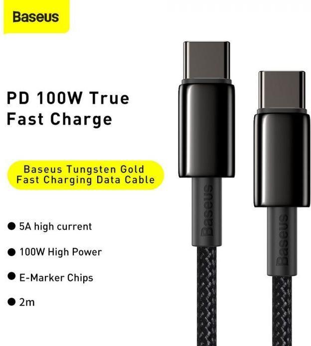 Productafbeelding Baseus USB C - USB C (2 m, USB 2.0, 100 W)