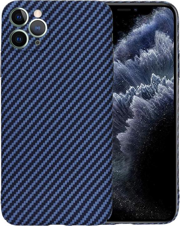 Actual product image Techsuit - Carbonite FiberShell - iPhone 11 Pro Max - Cyan (Apple iPhone 11 Pro Max)