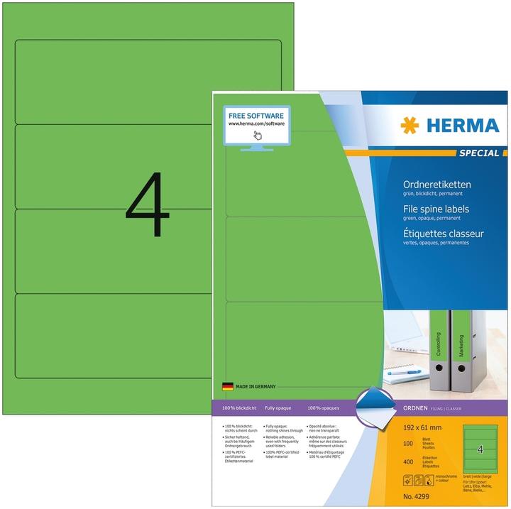 Produktbild HERMA Ordneretiketten A4