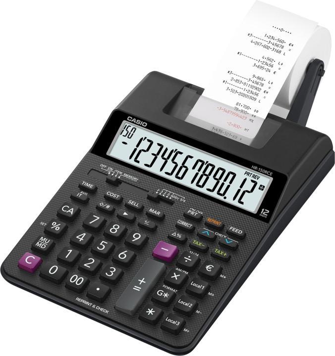 Actual product image Casio Hr-150rce (Batteries, Electrical connection)