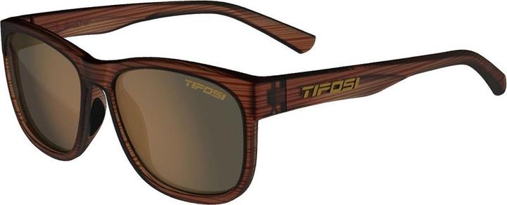 MGA Tifosi -Brille Swank XL Polarisierte Holzgrain (1 Glasbraun 15,4% Lichtübertragung) (neu)