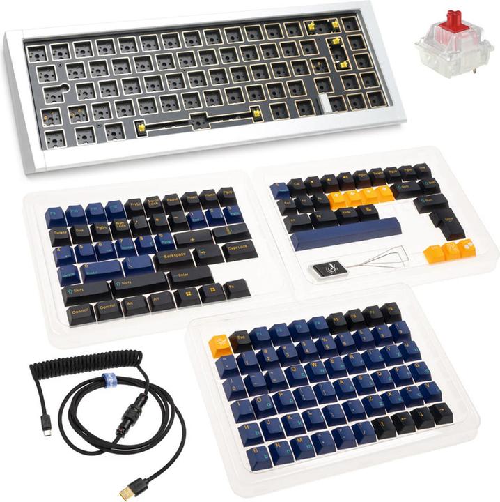 Produktbild Ducky Outlaw 65 Gaming Tastatur, Barebone - silber (ANSI) (US, Kabelgebunden)