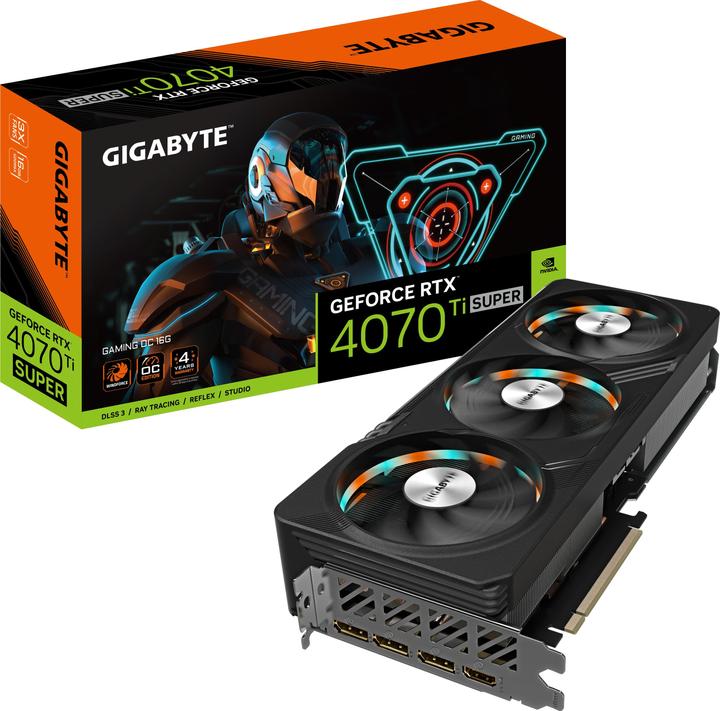 Image du produit Gigabyte GeForce RTX 4070 Ti SUPER GAMING OC 16G (16 Go)