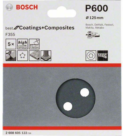 Produktbild Bosch Professional Zubehör PRO F355 Schleifblatt, 125 mm, G600 (600)