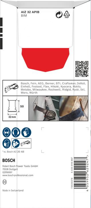 Produktbild Bosch Professional Zubehör PRO AIZ 32 APIB Blatt für Multifunktionswerkzeuge, 32 x 50 mm