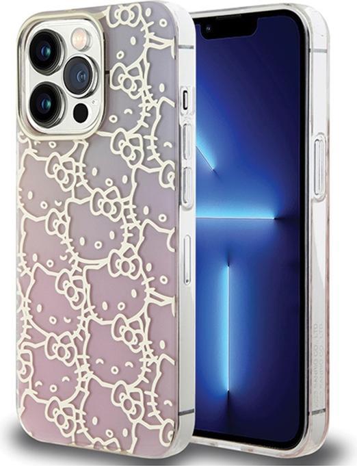 Produktbild Hello Kitty HKHCP15XHCHPEP iPhone 15 Pro Max 6.7" różowy/pink hardcase IML Gradient Electrop Crowded (Apple iPhone 15 Pro Max)