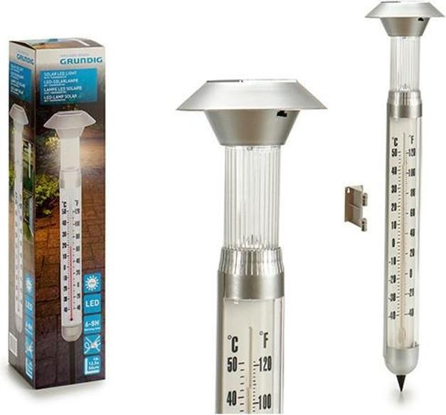 Image du produit Grundig Lampe solaire à LED Thermomètre d'extérieur Piquet de terre