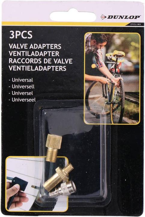 Actual product image Dunlop Ventiladapter (Valve adapter set)