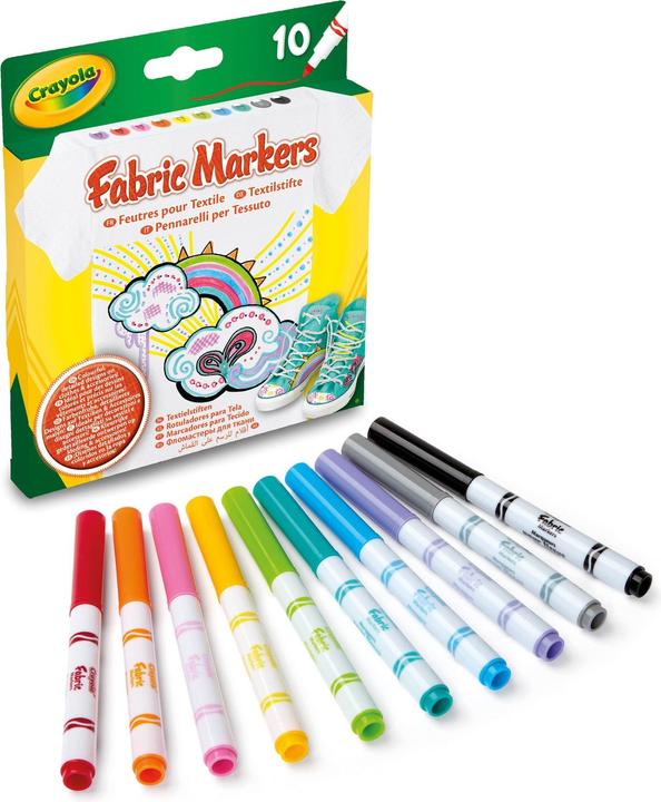Image du produit Crayola Marqueur pour tissu (multicolore, 10 x)