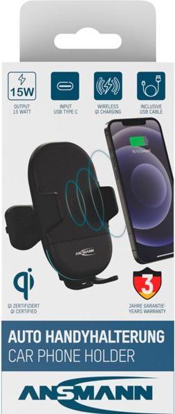 Produktbild Ansmann KFZ-USB-Ladegerät Induktions-Ladegerät WiLine 15 1 A / 5 W / 1 Port (15 W)