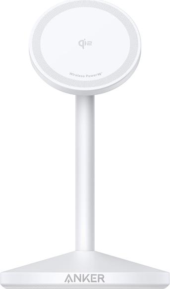Produktbild Anker MagGo Wireless Charging Stand Qi2 15W MagSafe um 360° drehbar für iphone 12 und höher weiss (15 W)
