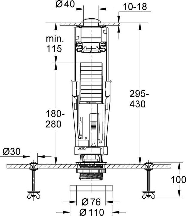 Image du produit Grohe Vanne d'évacuation Eco Vanne d'évacuation à 2 volumes AV1