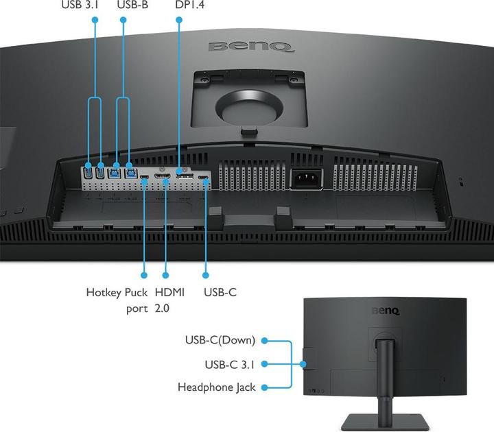 Actual product image BenQ PD2705U (3840 x 2160 Pixels, 27")