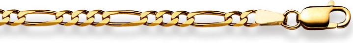 Natsumi Schmuck Halskette Gelbgold 9K/375 Figaro 2.9mm (375/9 K Gelbgold, 38 cm)