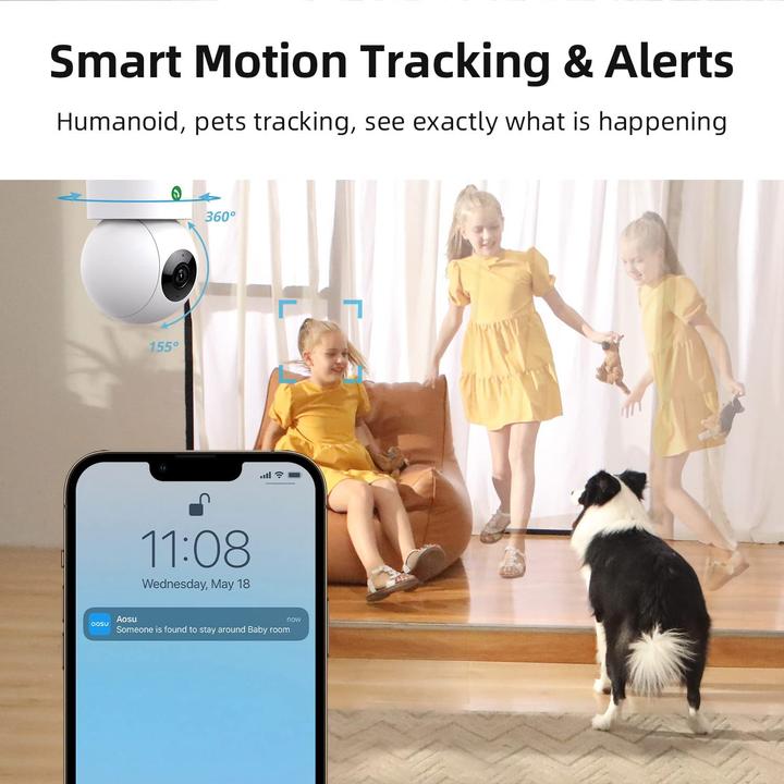 Actual product image Aosu 2K Indoor Surveillance Camera (1920 x 1080 Pixels)