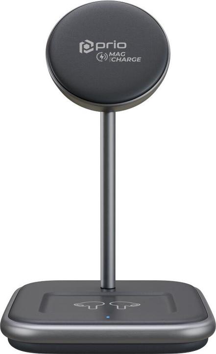 prio 15W 2 in 1 Wireless Charger MAG (USB C) black (15 W)