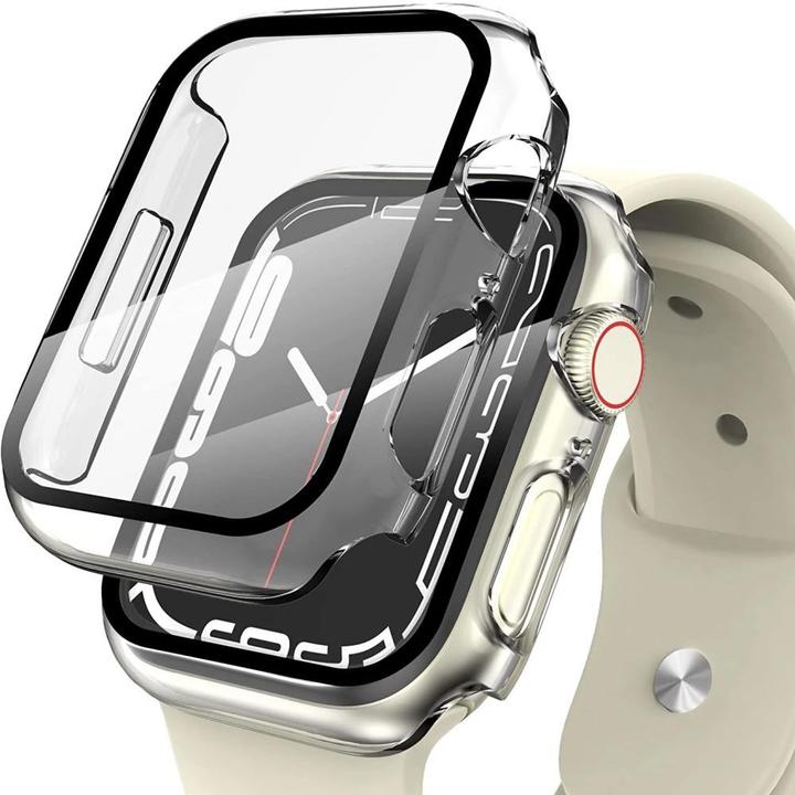 Actual product image Tech Smart watch Apple 7 screen frame, Silver color, 45mm