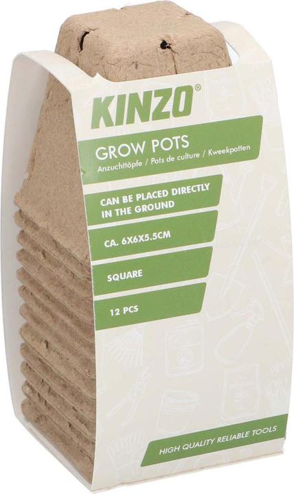 Kinzo Pflanzentopf Papier quadratisch 12pc